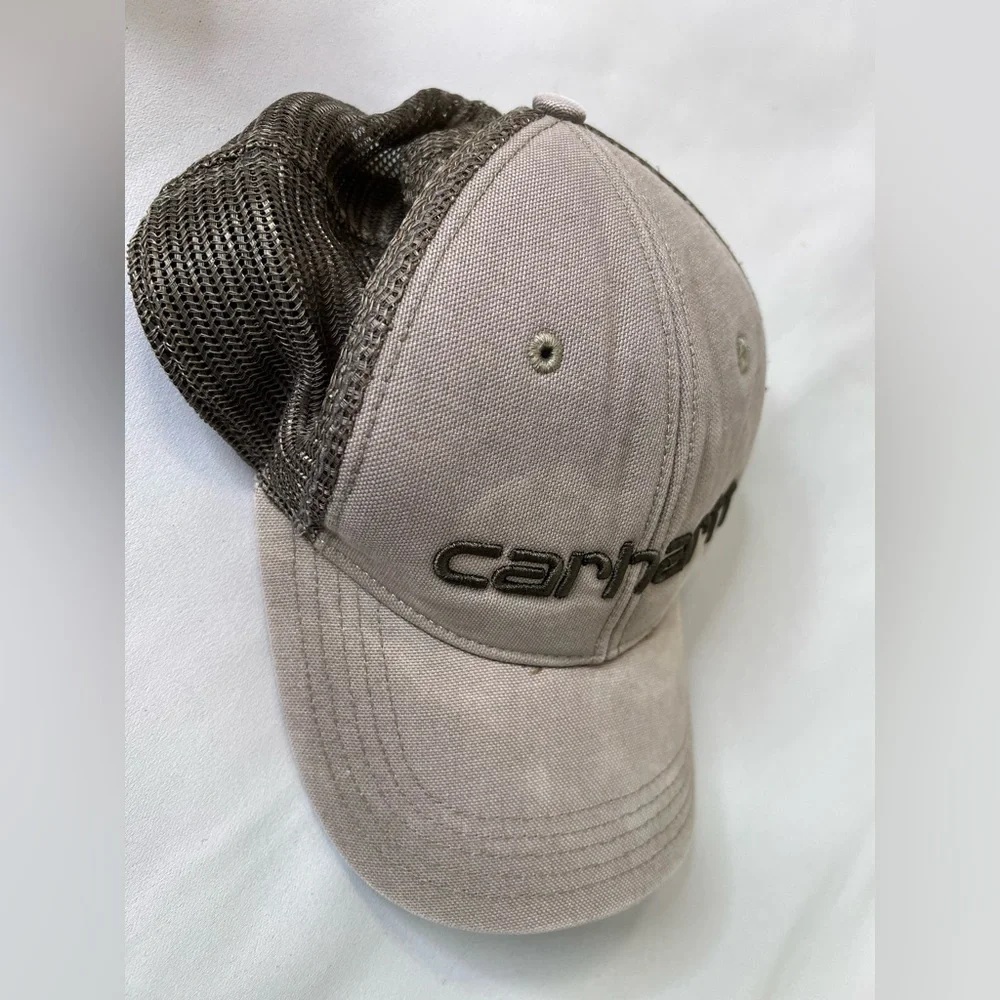 Carhartt Brown Snapback Trucker‎ Mesh Back Adult Unisex Hat Cap Adjustable